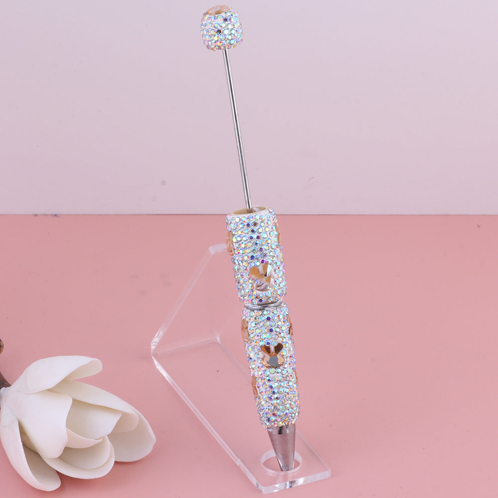 Wholesale 5pcs Colorful Cute Rabbit Zircon Clay Full Diamond DIY Bead Pen