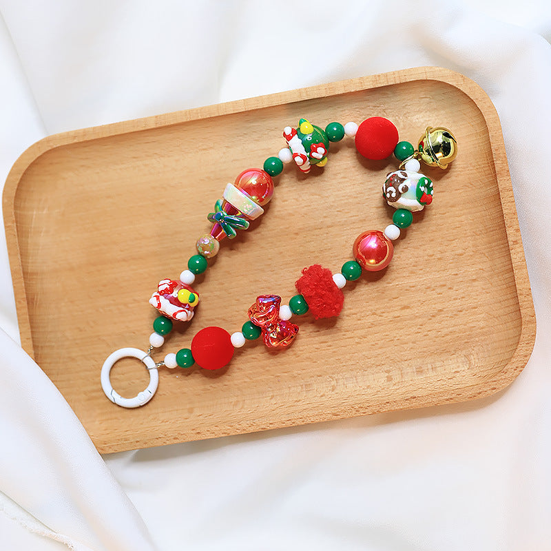Wholesale 10pcs Christmas Beaded Keychain