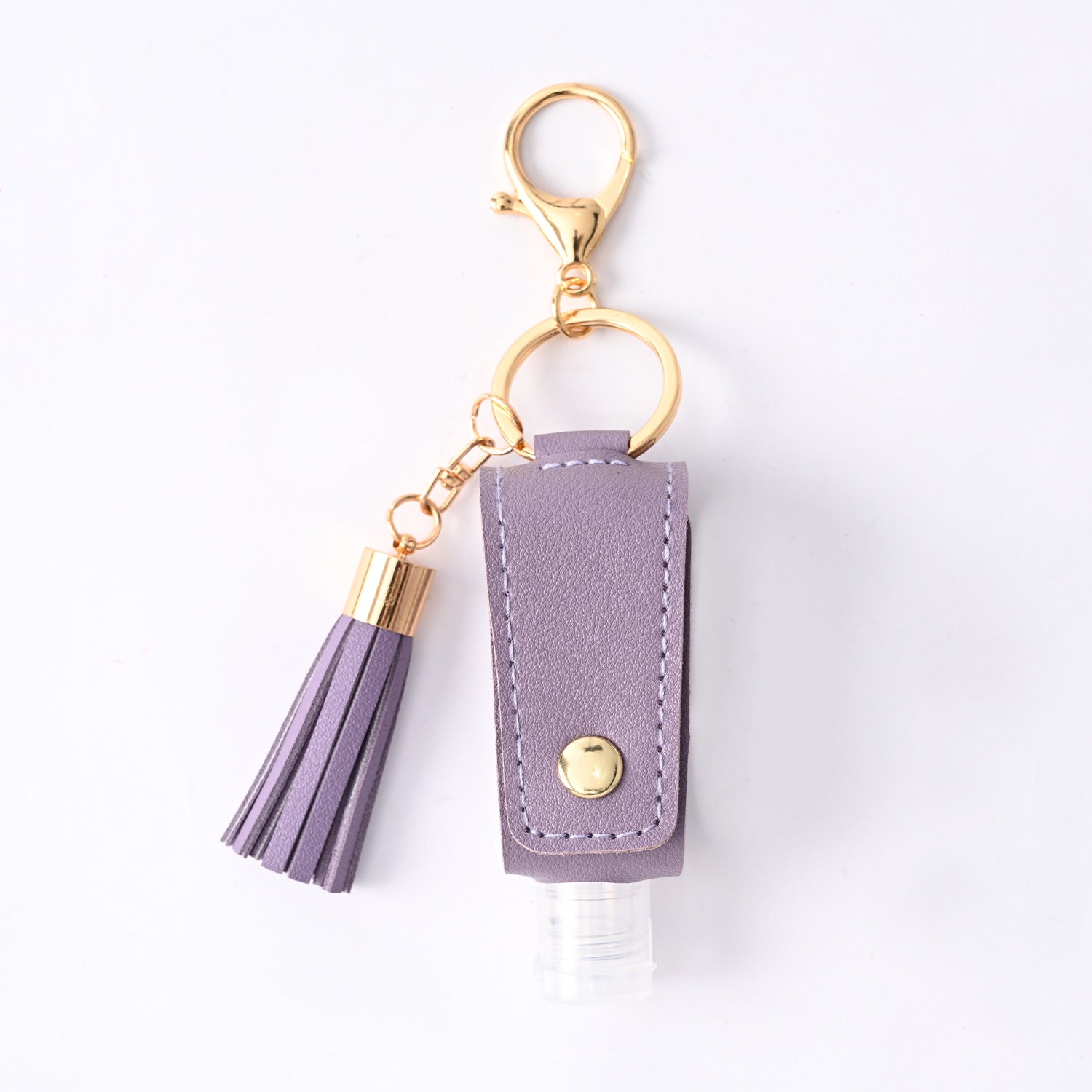 Wholesale Tassel Hand Sanitizer Leather Case  Portable Disinfectant PU Leather Case  Keychains