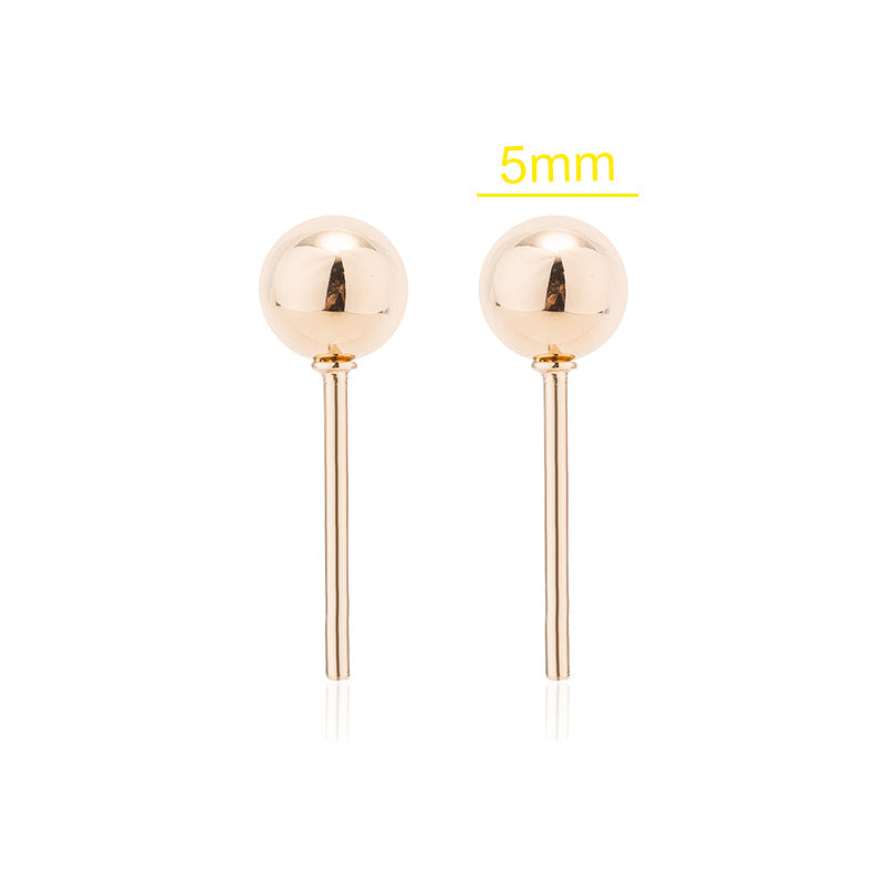 Wholesale Stainless steel polished ball earrings