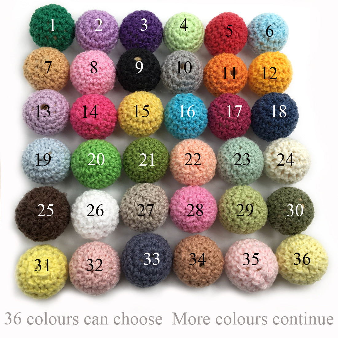 Wholesale 30pcs 20mm Log Hand Hook Yarn Ball Beads
