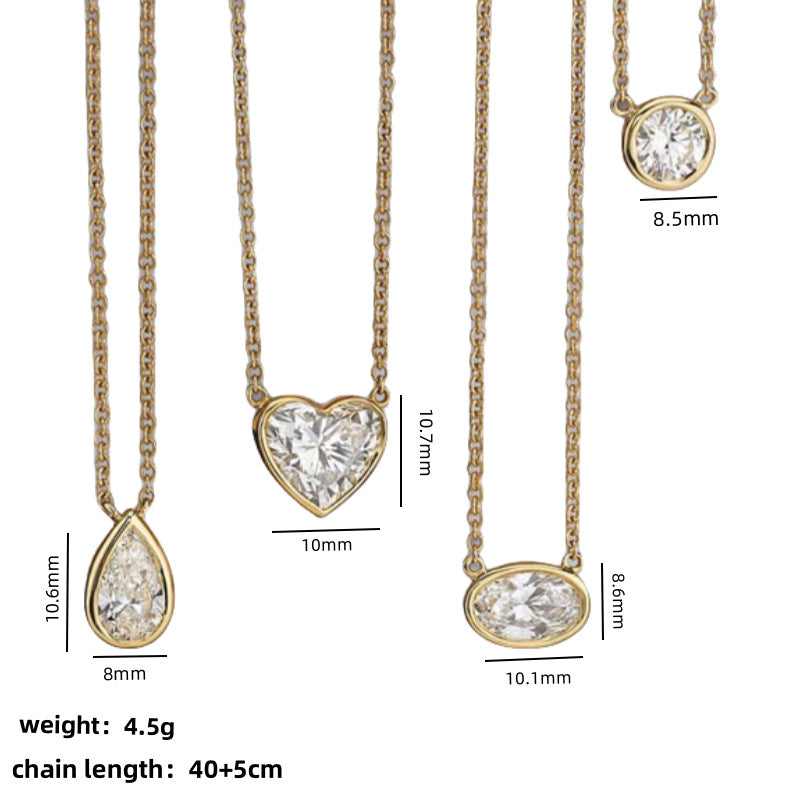 Wholesale Chic Geometric Layering Pendant Necklace With Artificial Crystal Copper Jewelry Accessory Everyday Gift And Boutique Resale