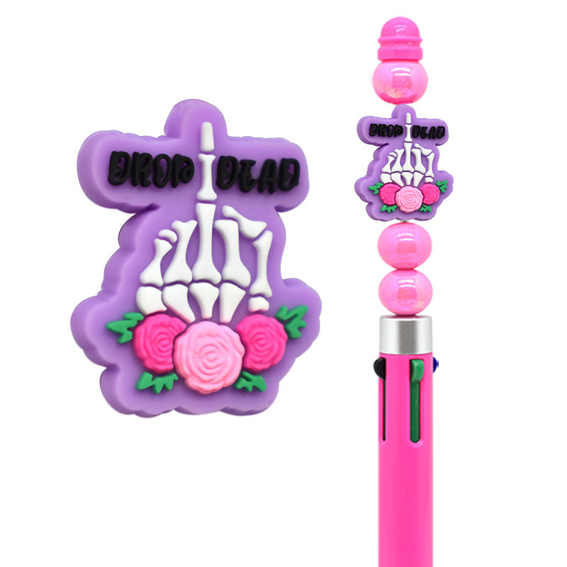 Wholesale 100pcs Creative DIY Halloween Skull Soft Beads