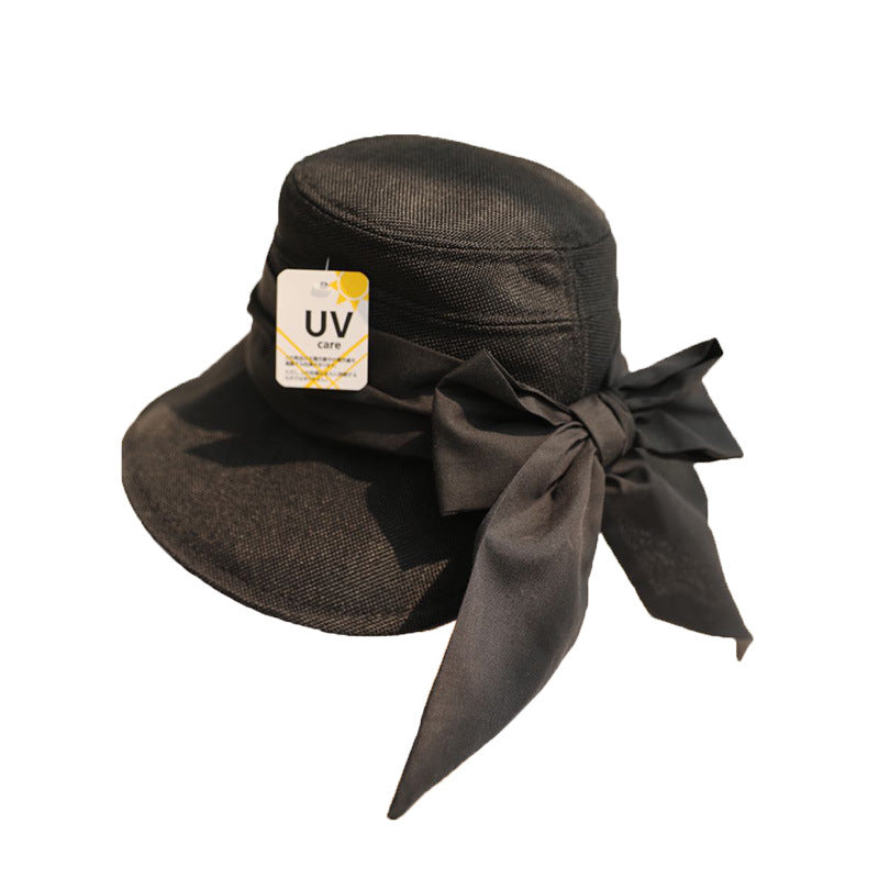 Wholesale Polyester Big Brim Bow Bucket Hat