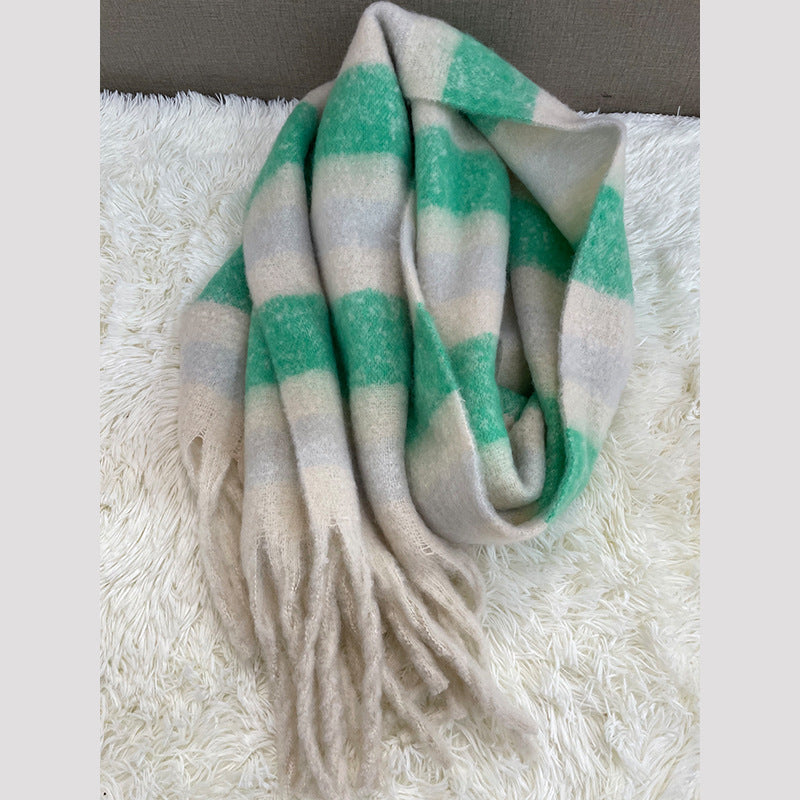 Wholesale Rainbow Autumn/Winter Long Thick Winter Versatile Colorful Scarf