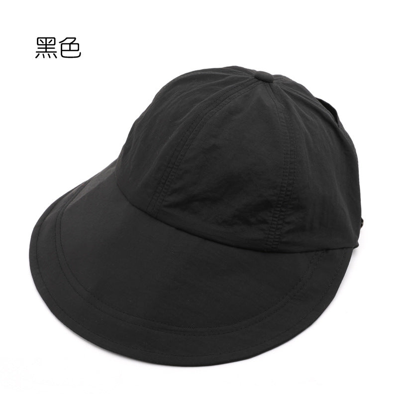 Wholesale Solid Color Light Panel Large Brim Foldable Outdoor Sun Hat