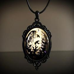 Wholesale Vintage Gothic style bat castle crow cross blood black cat church cemetery vampire vintage necklace