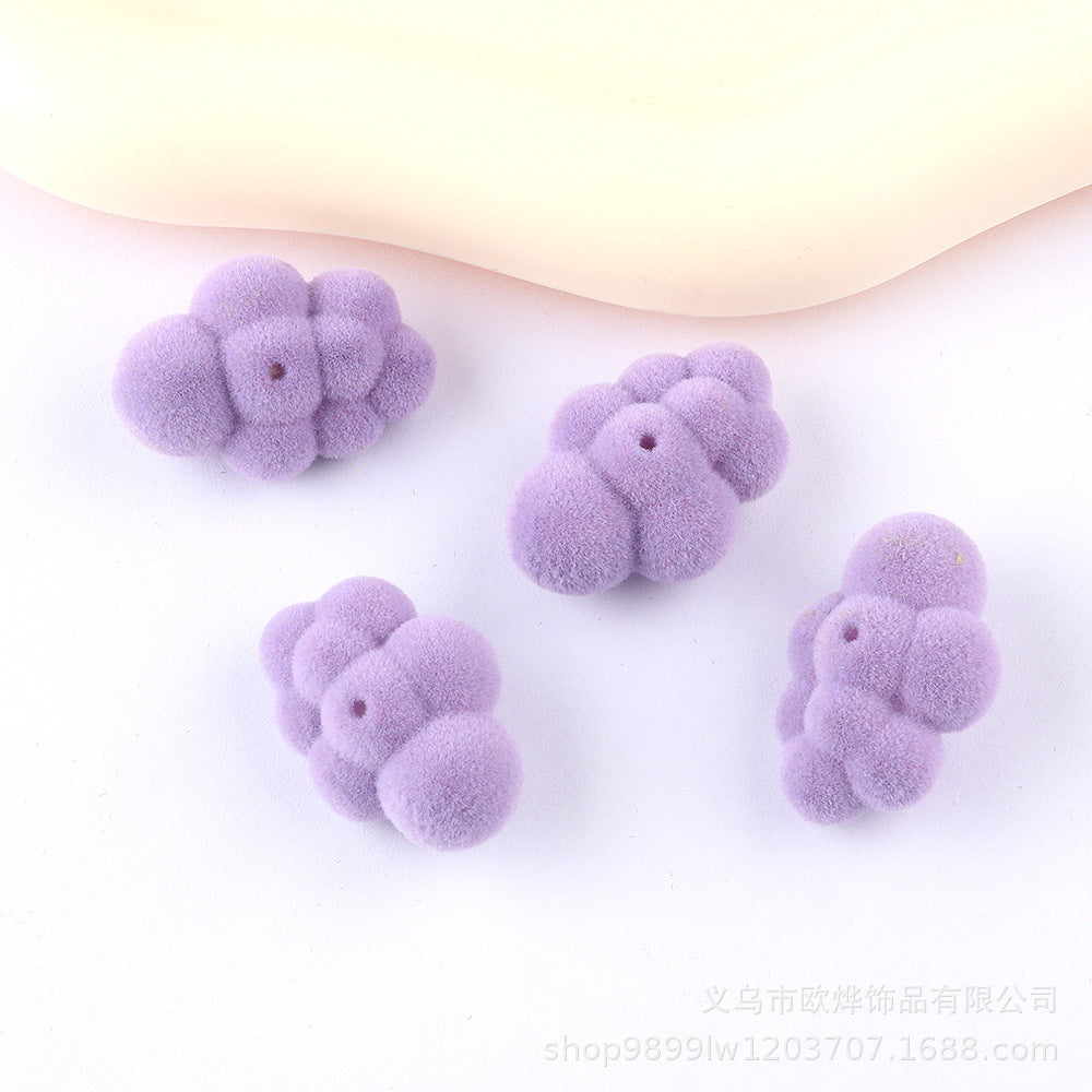 Wholesale 50pcs Clouds  flowers and colors Acrylic Beads