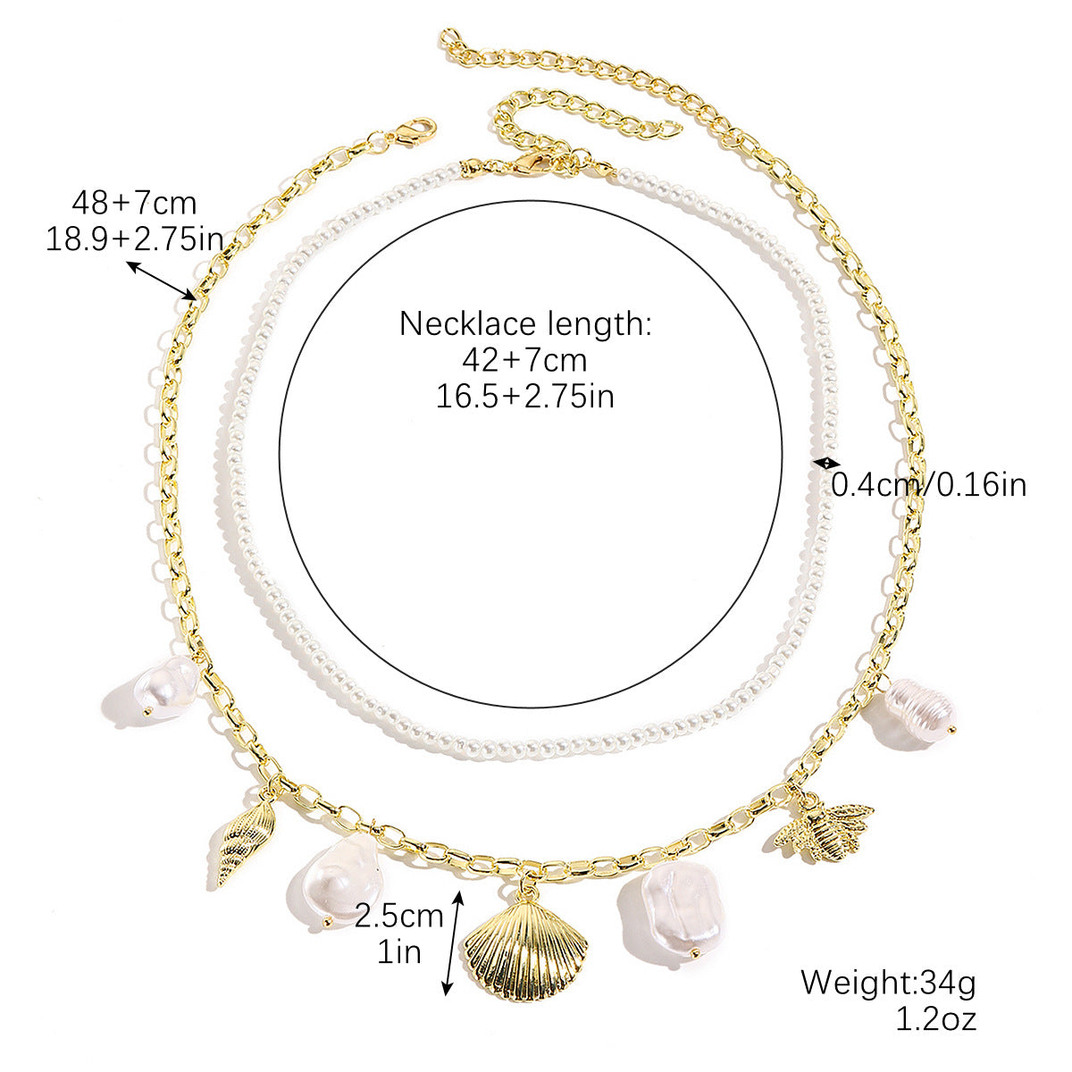 Wholesale Braided Colored Rope Necklace Pearl Shell Starfish Ceramic Fish Pendant Bohemian Necklace