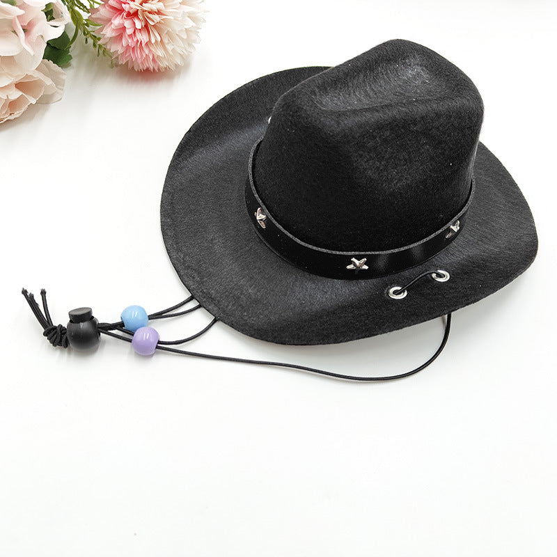 Wholesale Mexico Western Cowboy Hat Birthday party Hat Sunshade Sunscreen Hat Mini Pet Hat