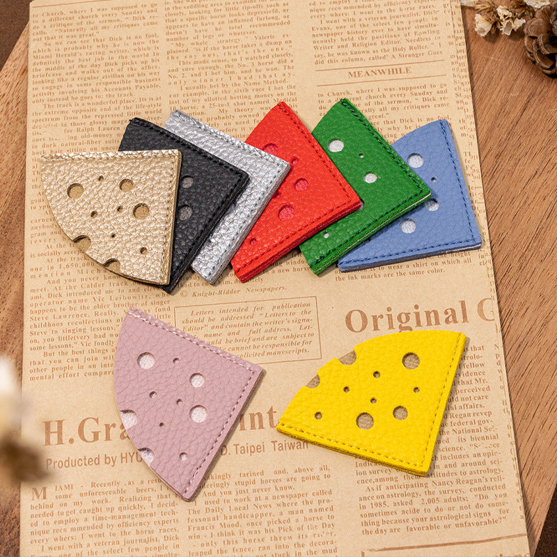 Wholesale Cheese Leather Bookmarks
