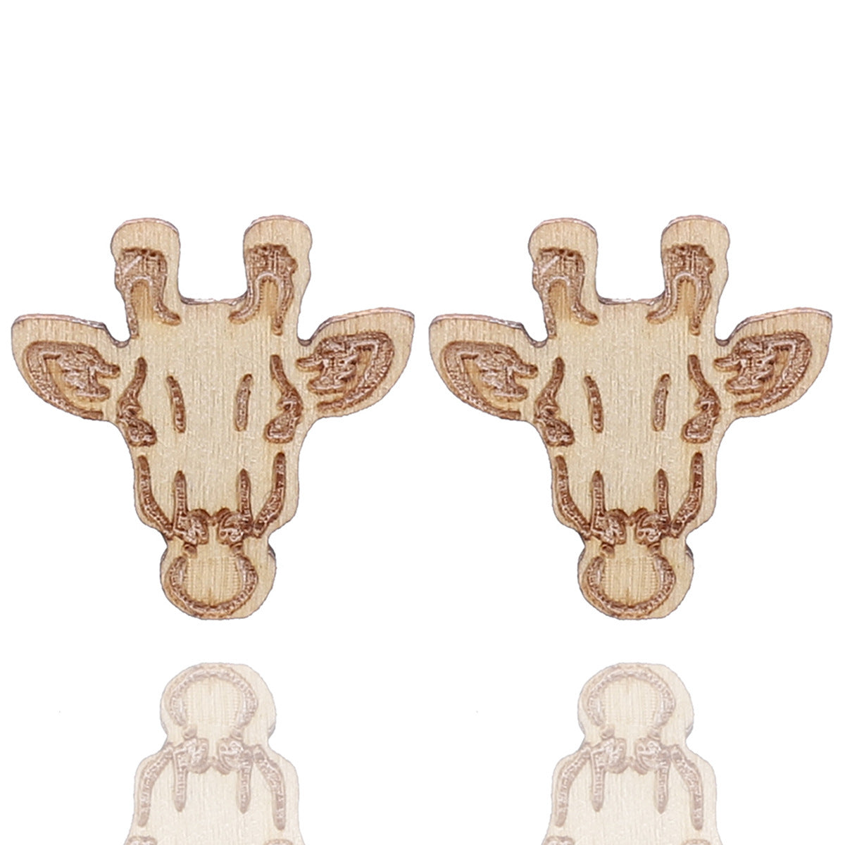 Wholesale Christmas Deer Elk Wood Chip Earrings