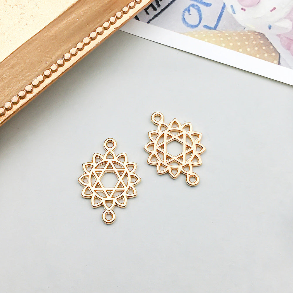 Wholesale 1 KC Gold Alloy Simulation Heart Letter Series DIY Pendant