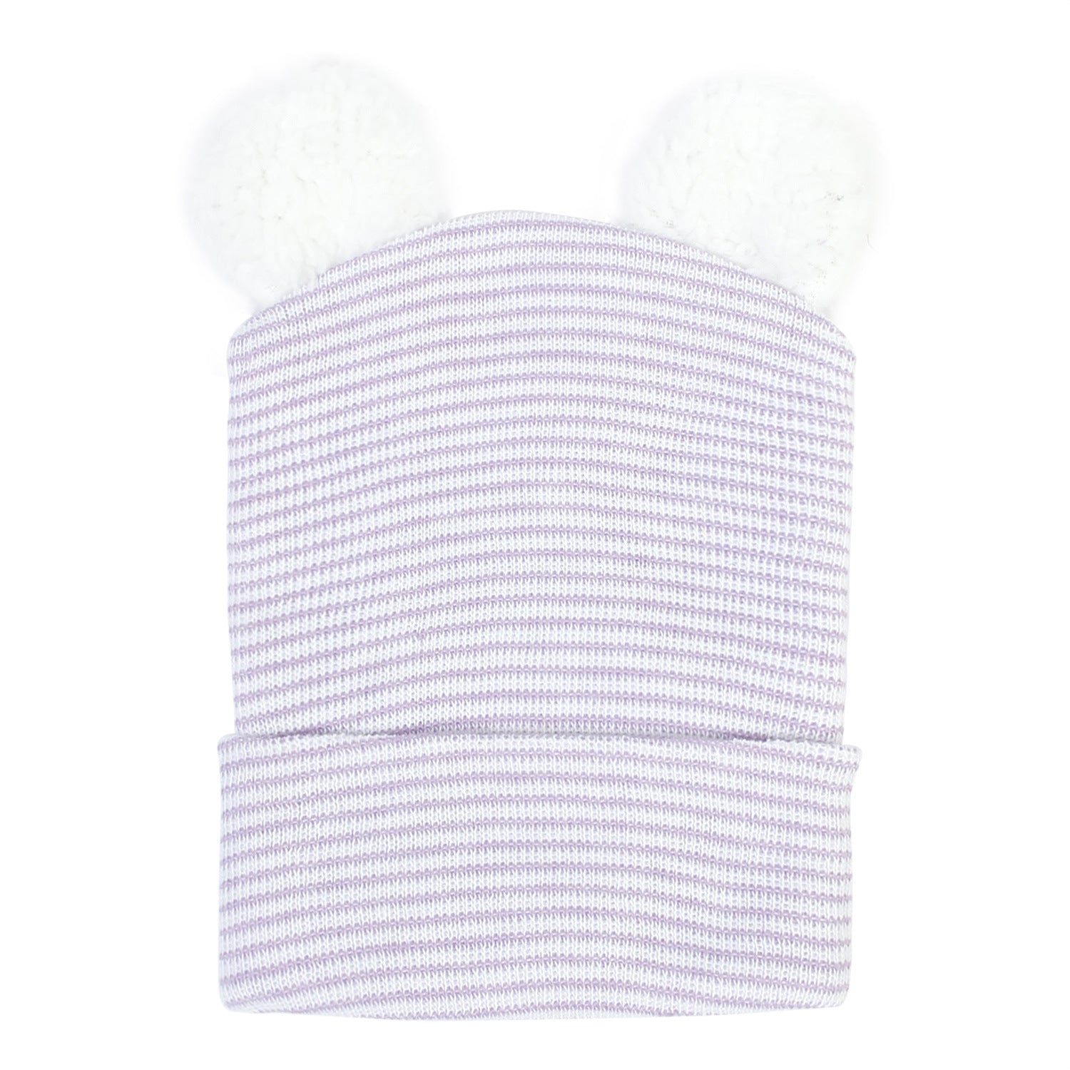Wholesale Autumn and Winter Double-layer Thick Warm Baby Knitted Double Wool Ball Pullover Hat