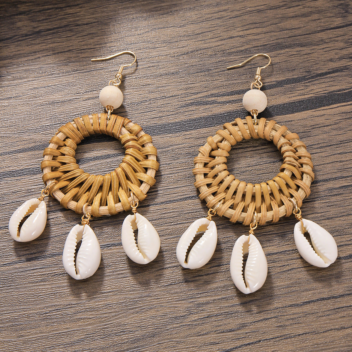 Wholesale Bohemian Shell Beads Pendant Earrings