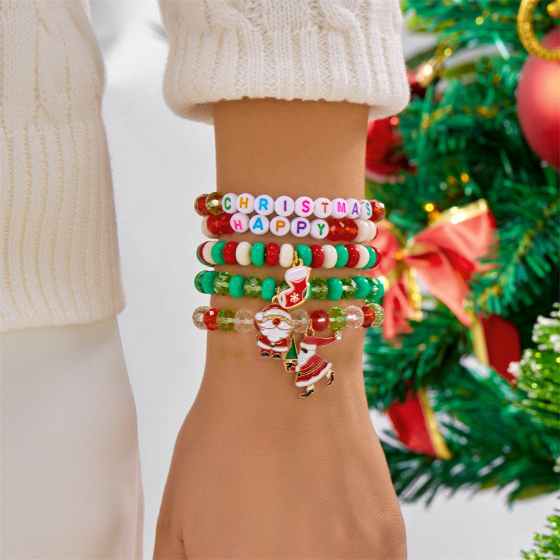 Wholesale Colorful letter seed bead polymer clay crystal Clay Bead bracelet