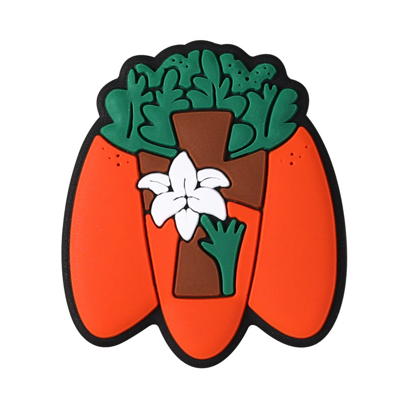 Wholesale 20pcs Easter Bunny 3D Silicone Beads Girl Handmade Jewelry Cartoon Glue Loose Beads