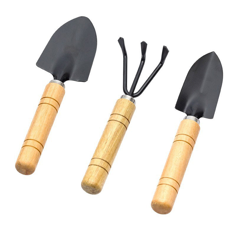 Wholesale Soil Loosening and Horticulture Wooden Iron Three Piece Set Small Shovel