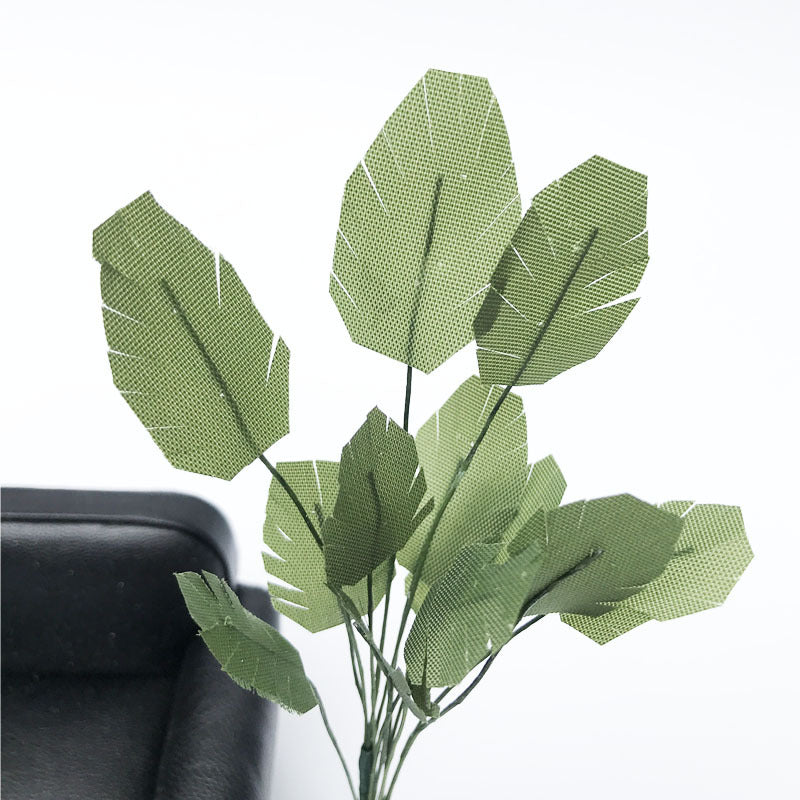 Wholesale Doll House dollhouse mini plant model toy handmade modern glass vase banana tree green plant