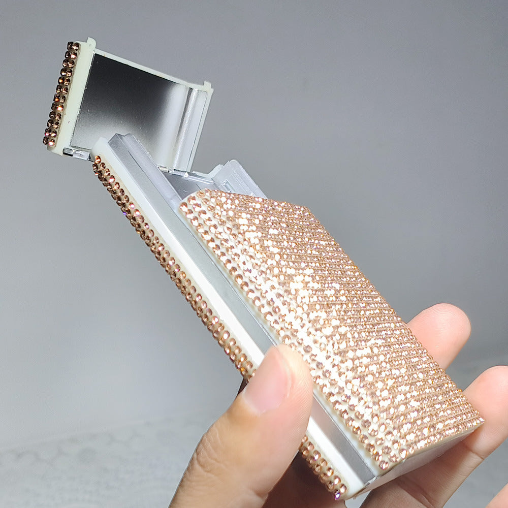 Wholesale Diamond Studded Women's Concealed Button Push-pull Personalized Sparkling Diamond Cigarette Box