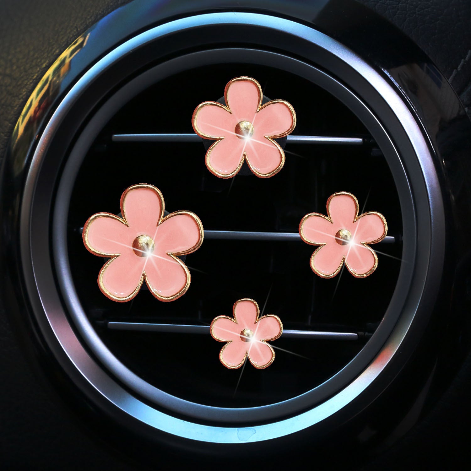 Wholesale Small chrysanthemum car alloy air outlet perfume decoration
