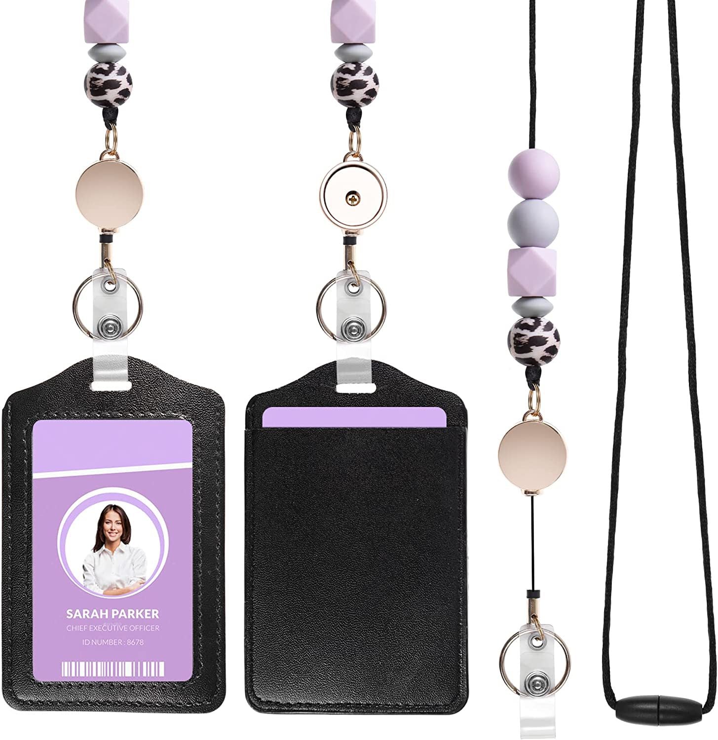 Wholesale Retractable Silicone Beaded Keychains
