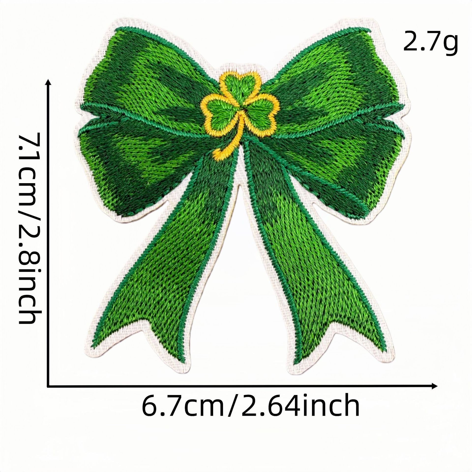 Wholesale St.  Patrick' s Day Butterfly and Shamrock Knot Embroidery DIY Patches