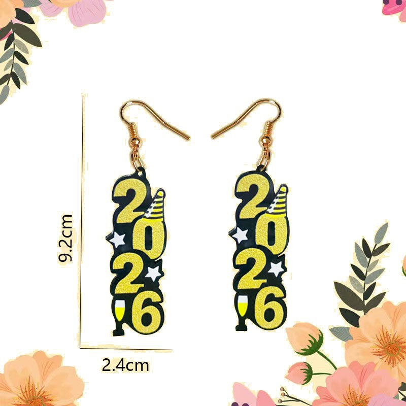 Wholesale 2026 Digital Acrylic Earrings