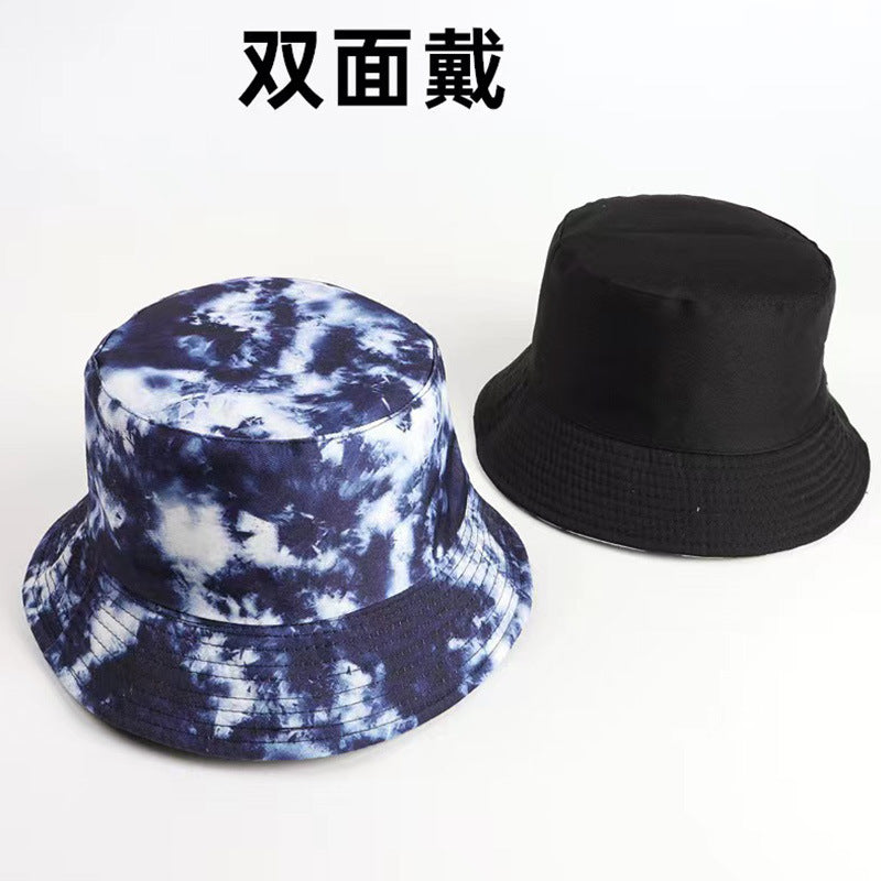 Wholesale Outdoor hiking sun protection double-sided tie dye hat Bucket Hat