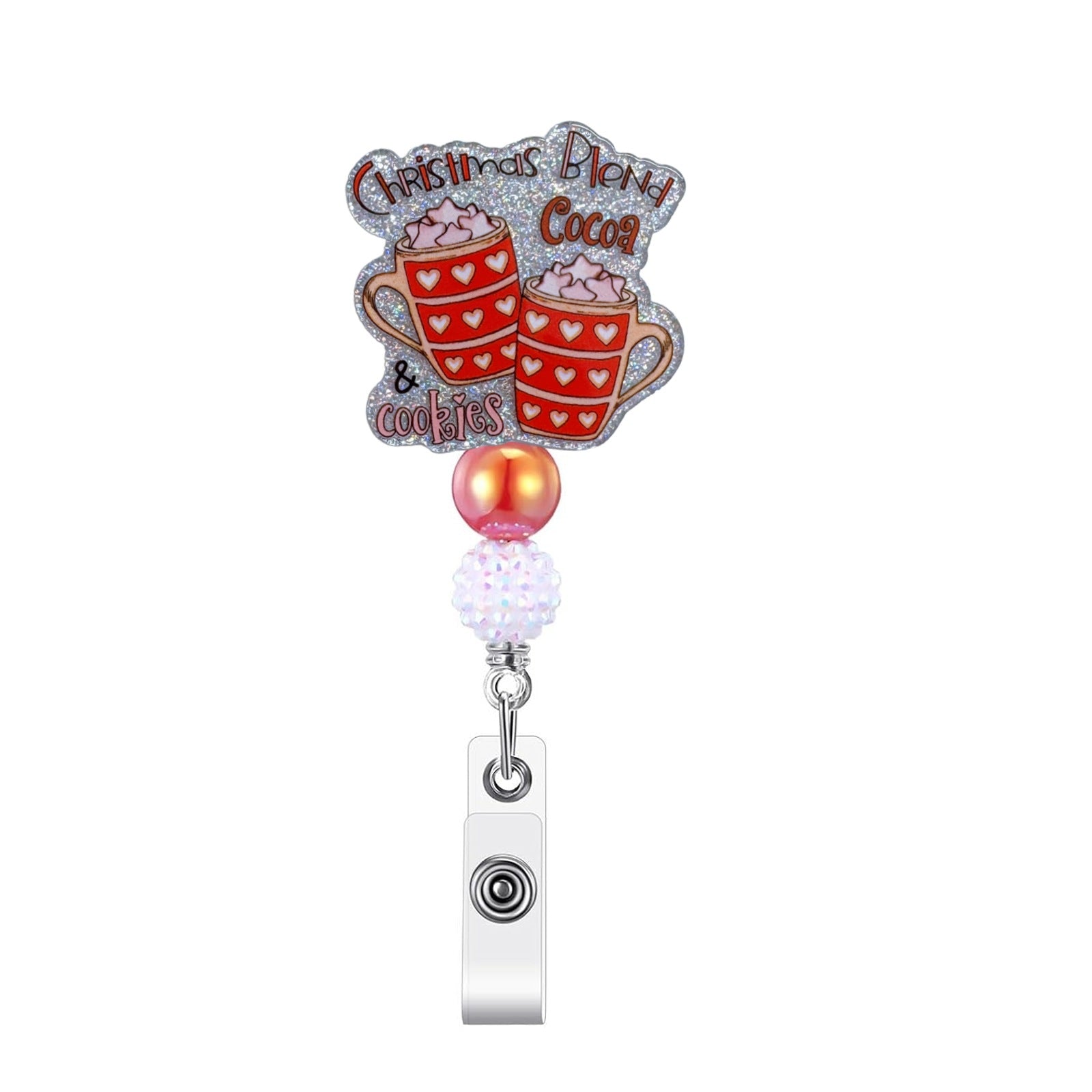 Wholesale Christmas tree elf gnome fairy lights retractable Badge Reels