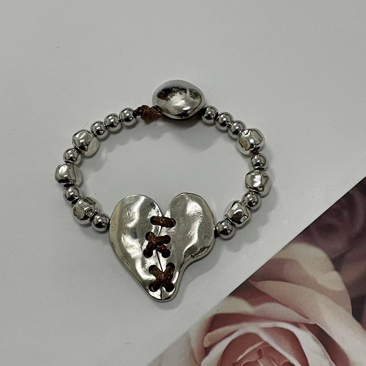 Pulsera de cuerda de cuero con cuero de costura de costura de costura de costura al por mayor