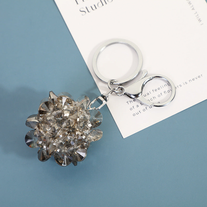 Wholesale Metal Snowflake Rhinestone Keychain