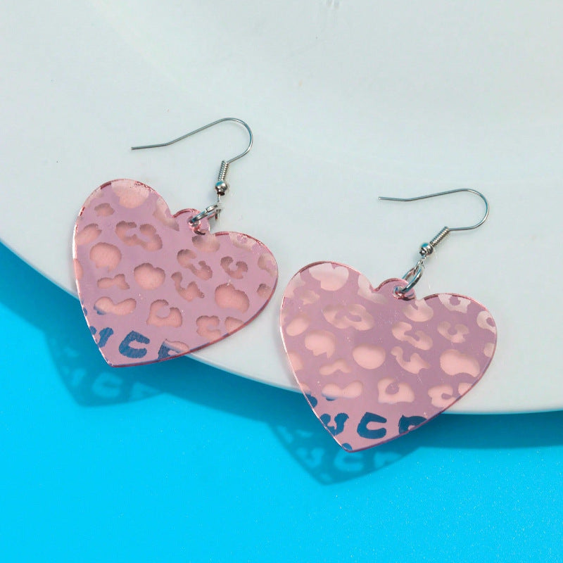 Wholesale Easter Cute Rabbit Peach Heart Acrylic Earrings