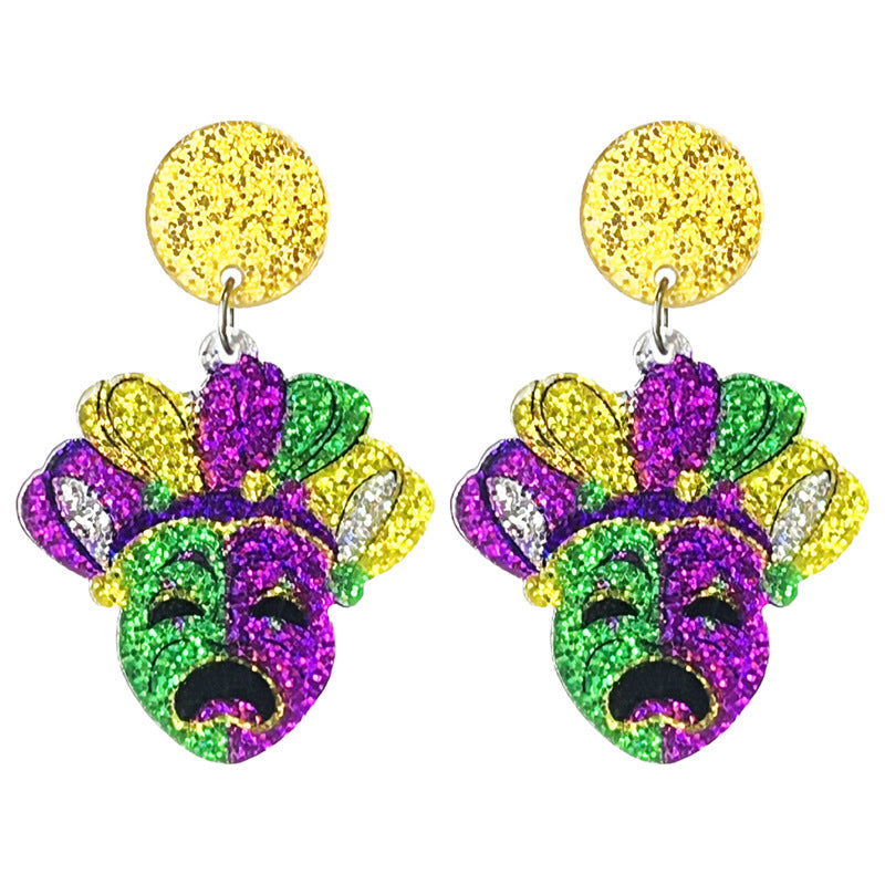 Wholesale Acrylic Shiny Festive Atmosphere Parade Beer Earrings