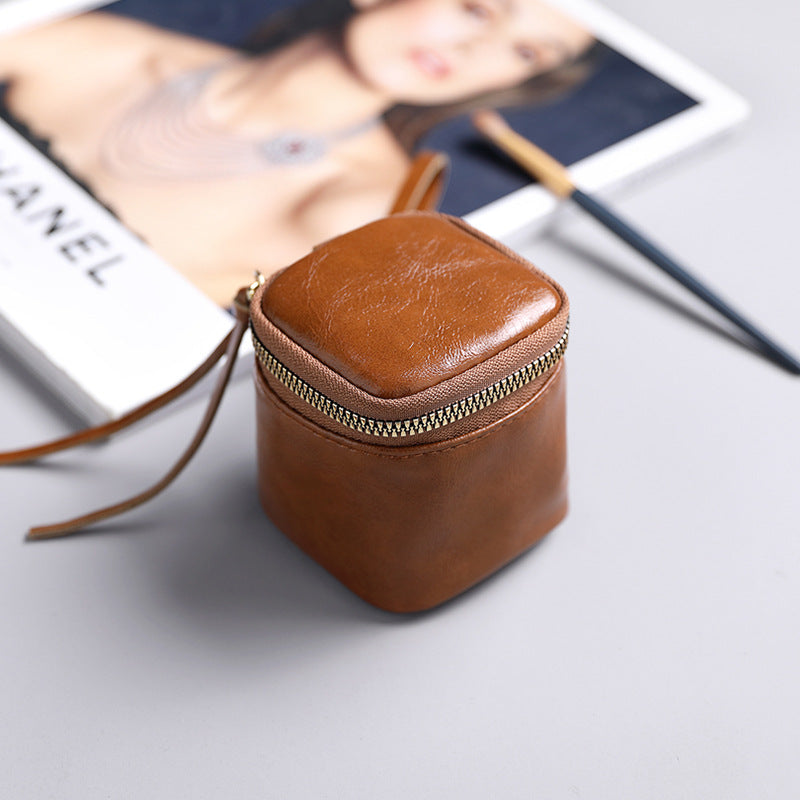 Wholesale Waxed leather handbag vintage coin purse