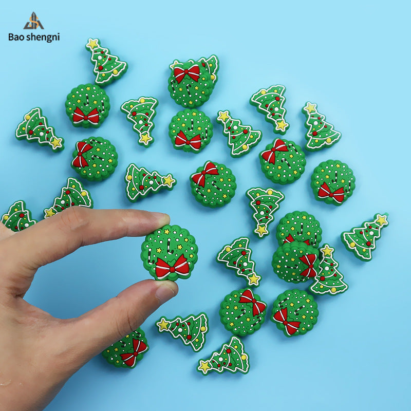 Wholesale 10pcs/pack Christmas Tree Baby Pacifier Beads
