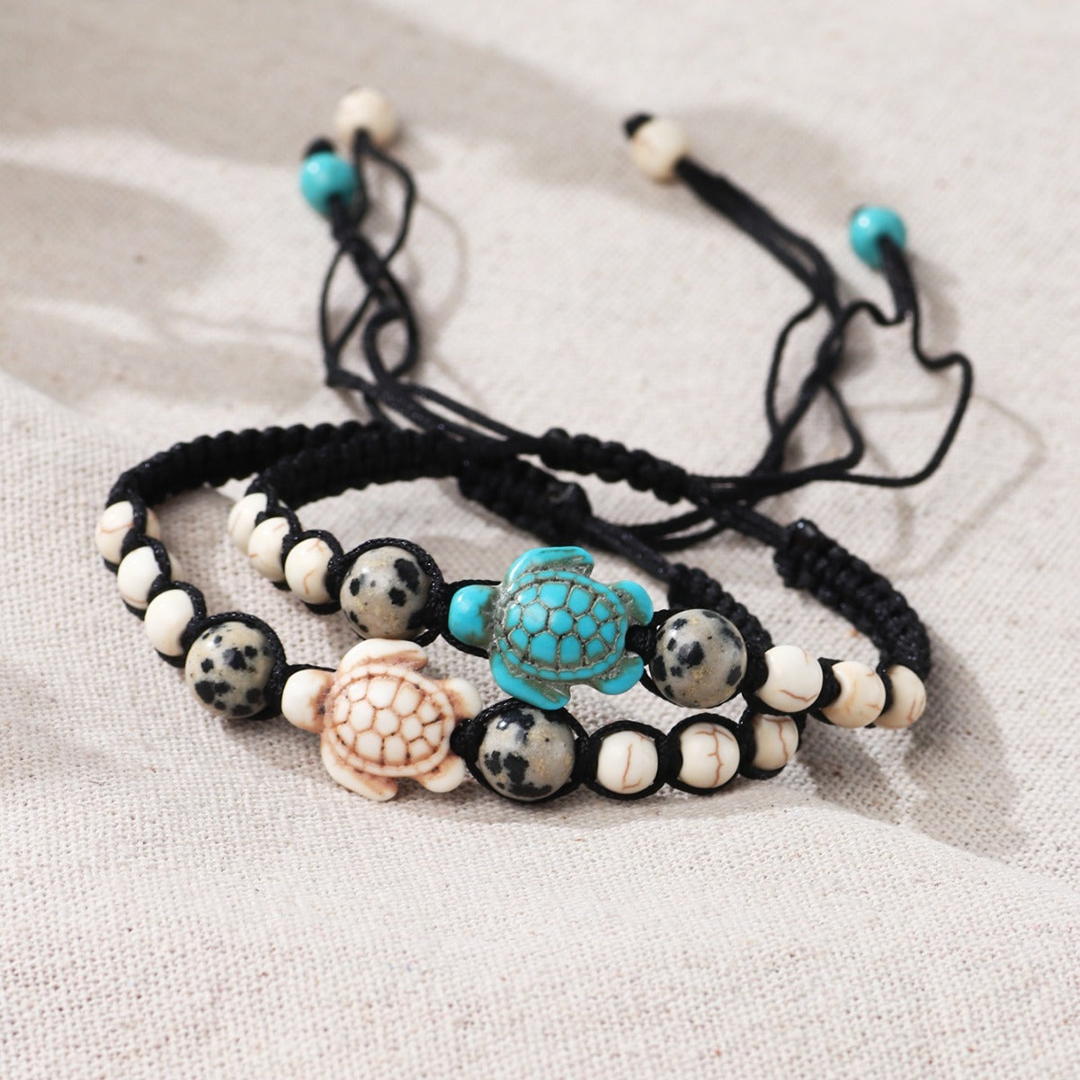 Wholesale Bohemian Vintage Turquoise Beaded Braided Bracelet