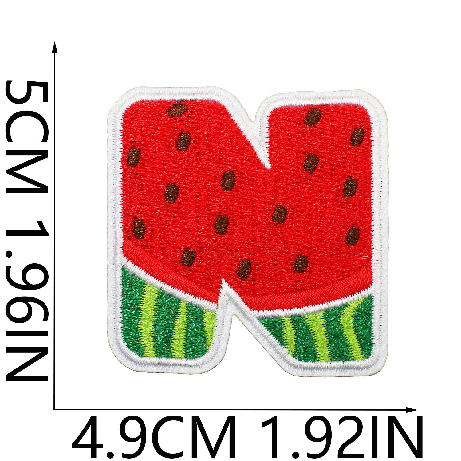 Wholesale Embroidered Watermelon Alphabet Patch Set 26 Letter Appliques For Clothing Bags And DIY Decoration