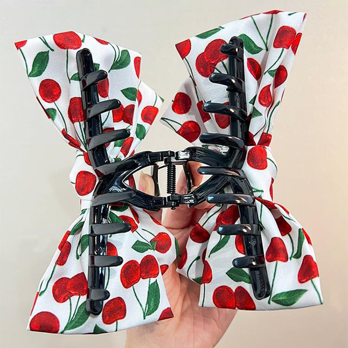 Wholesale cherry strawberry print hairpin shark clip