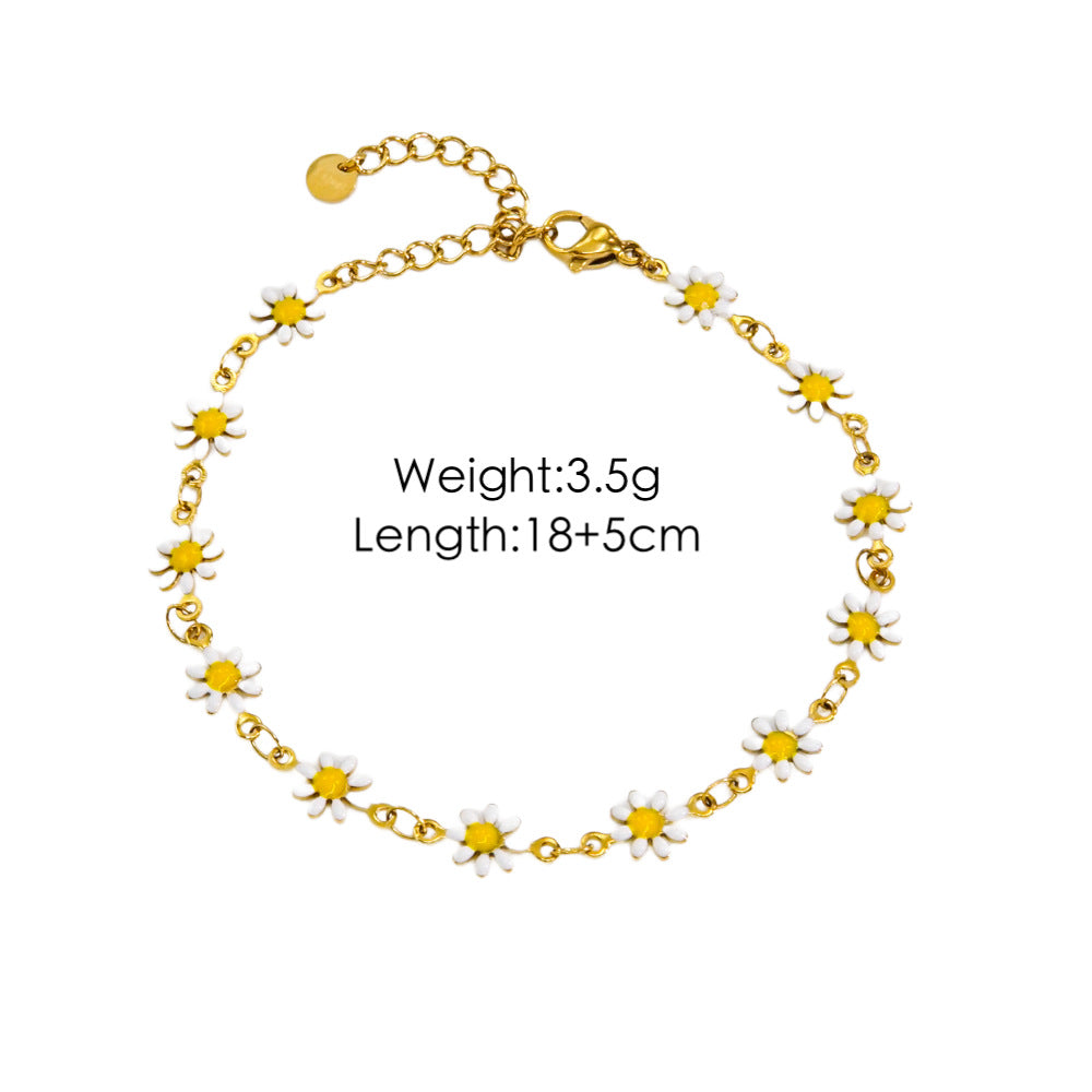 Wholesale Sweet Little Daisy Stainless Steel Necklaces