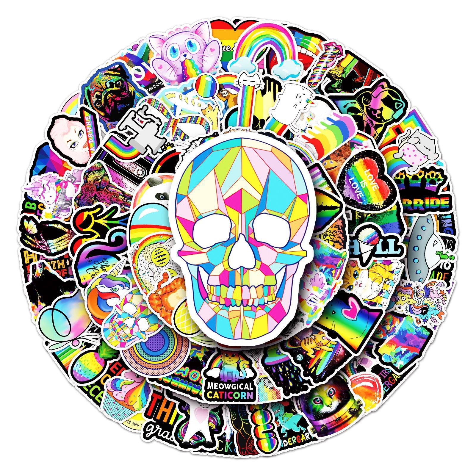 Wholesale 100pcs color series ins sticker