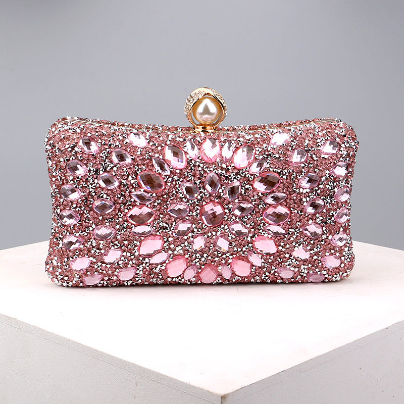 Wholesale Polyester Diamond Evening Bag