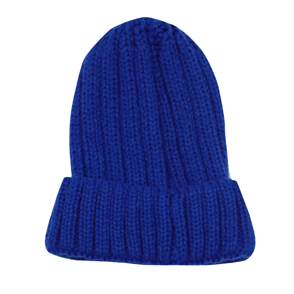 Wholesale Acrylic Solid Color Warm Knitted Hat