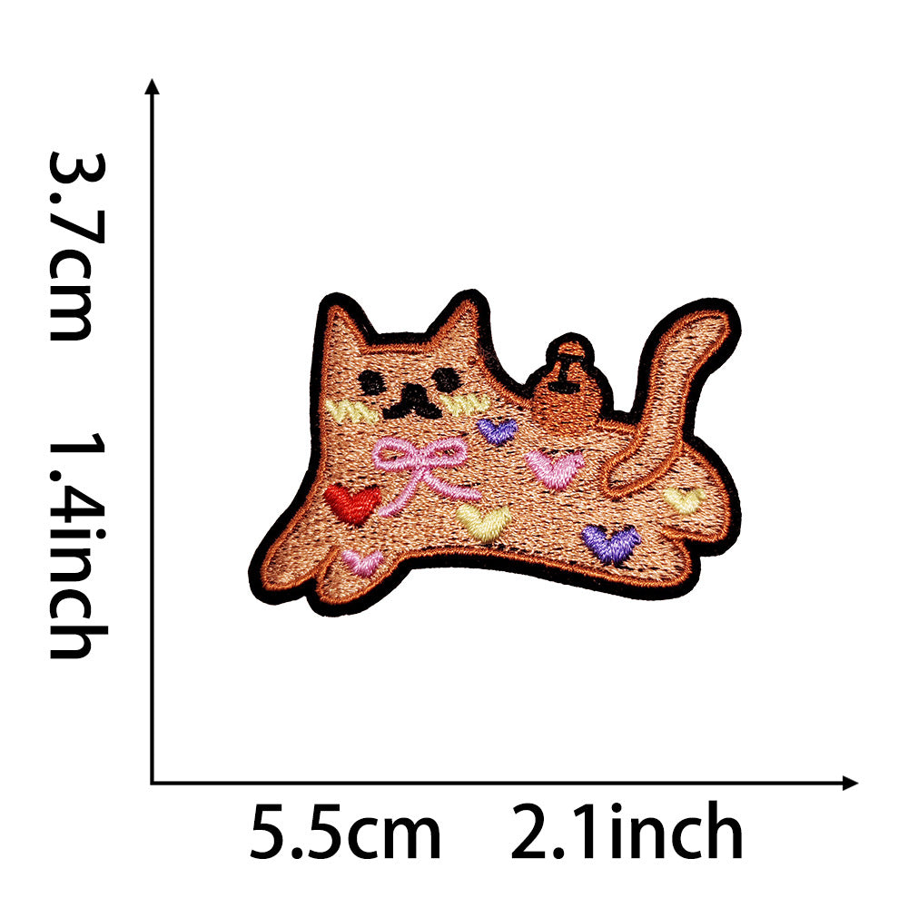 Wholesale Embroidered Self Adhesive Dachshund Dog Patch Set Cute Cartoon Design For Coats DIY Fashion Accessory