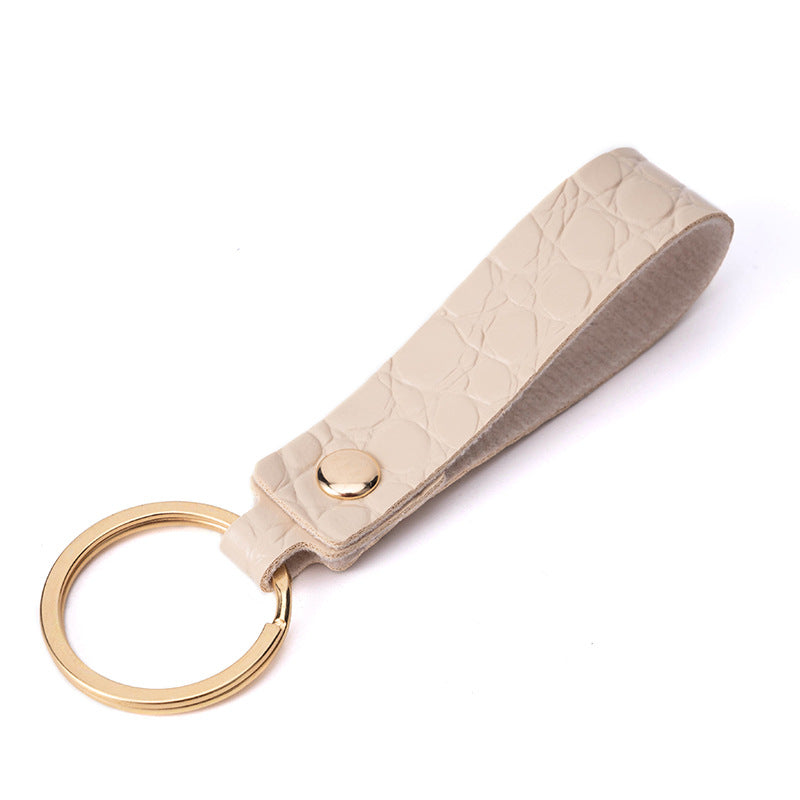 Wholesale Crocodile Pattern Leather Car Keychain