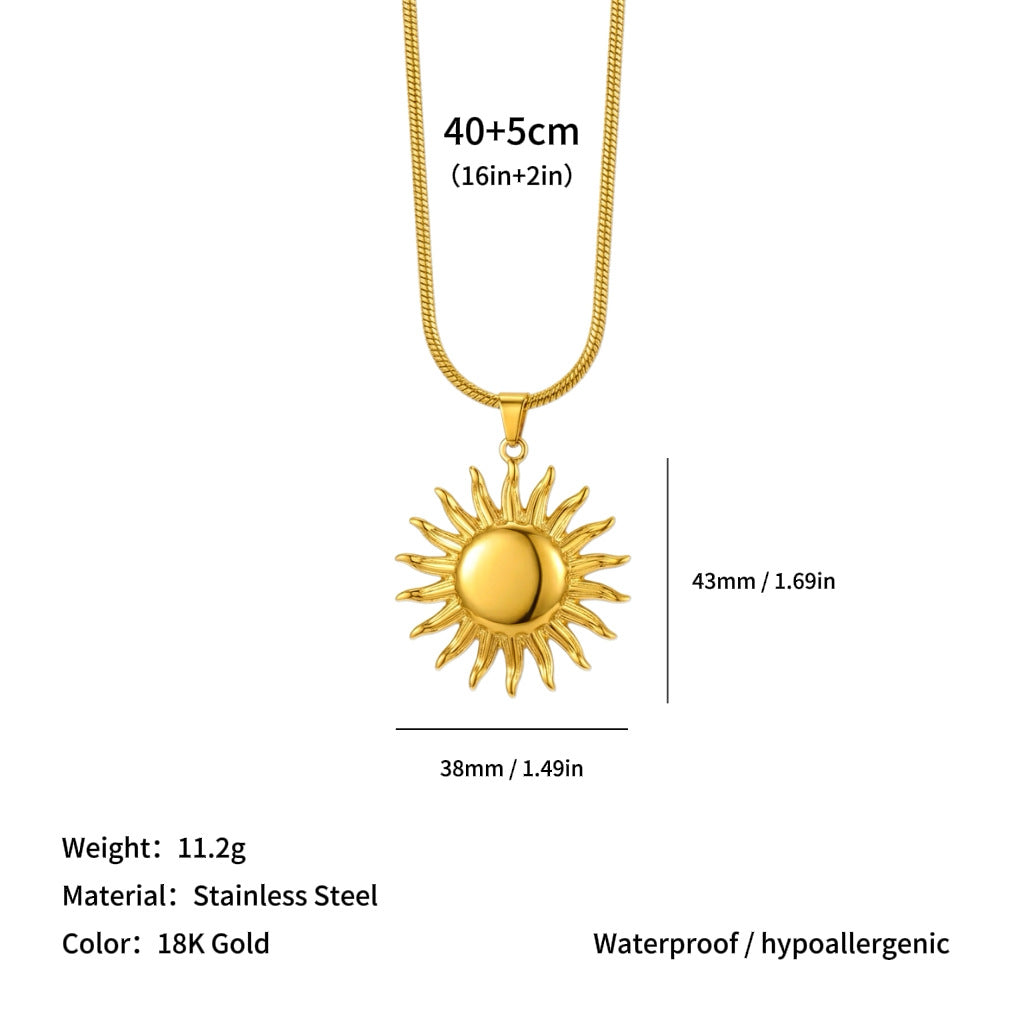 Wholesale Sun Starfish and Other Pendants Titanium Steel Necklace