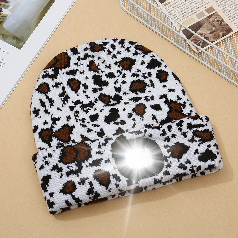 Wholesale Thickened Cow Light Outdoor Sports Knitted Hat