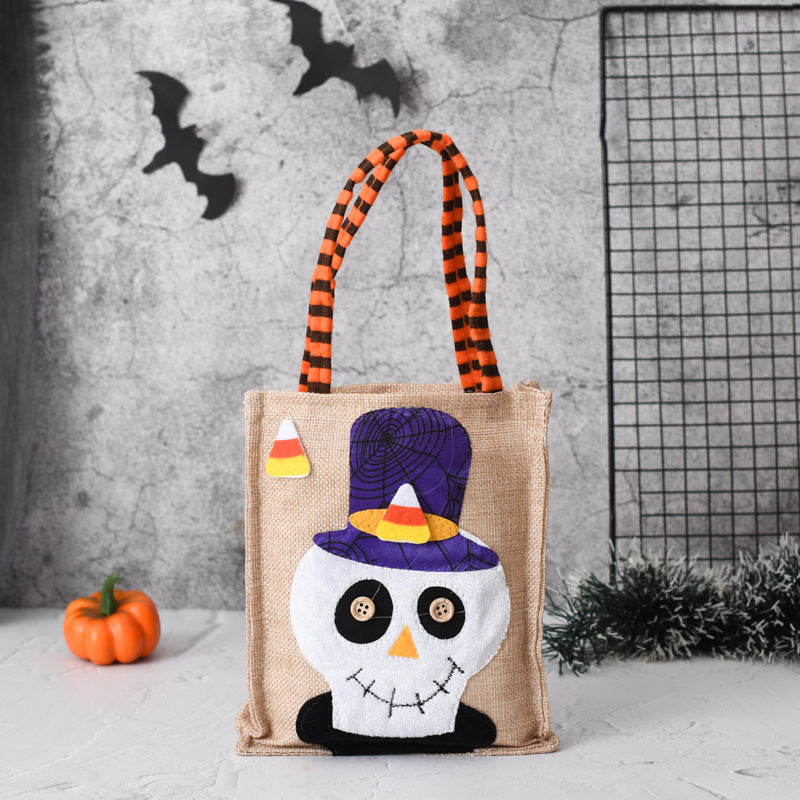 Wholesale Halloween Candy Pumpkin Non Woven Gift Shoulder Bag