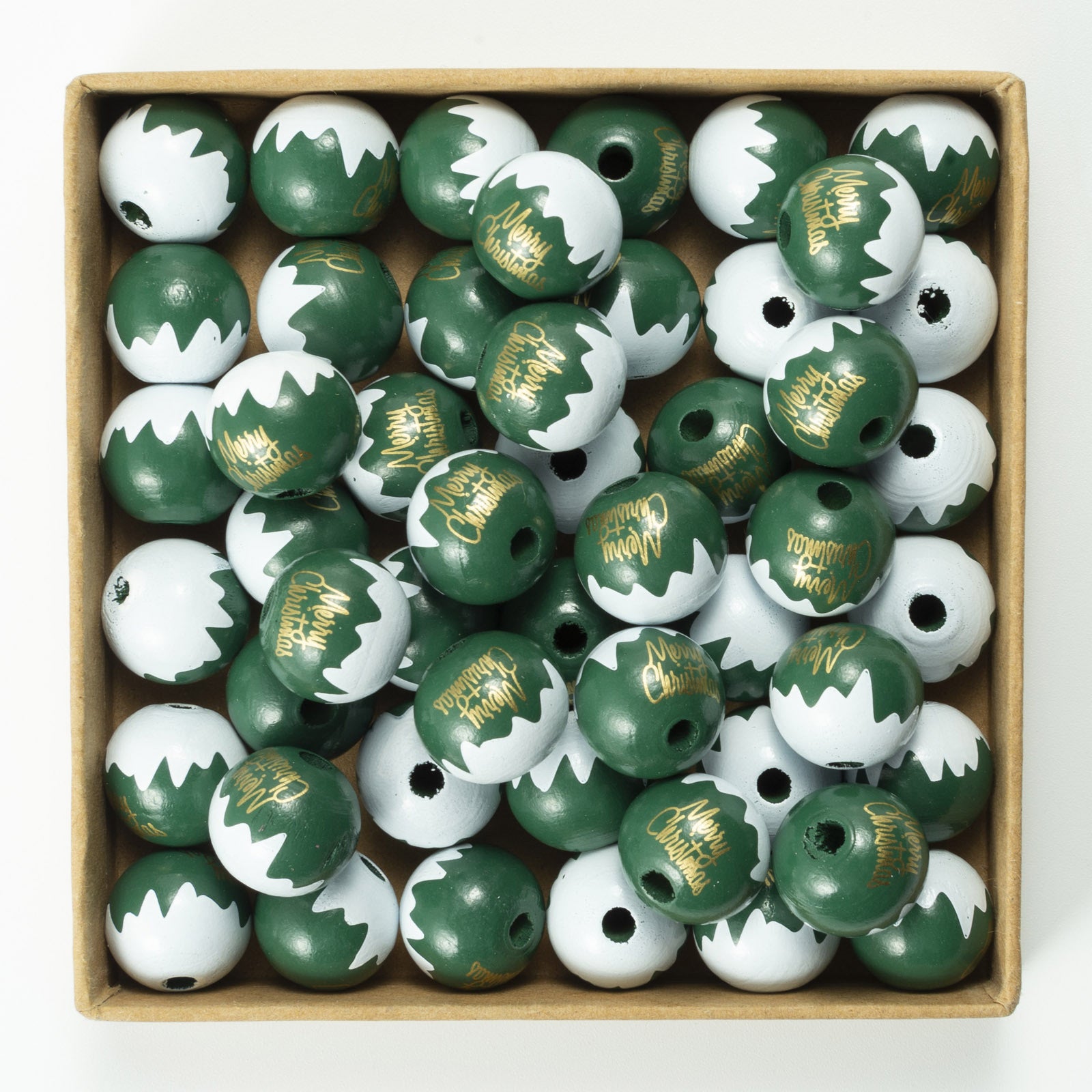 Wholesale  10pcs/ pack Christmas Wooden Beads Colorfulful Wooden Beads