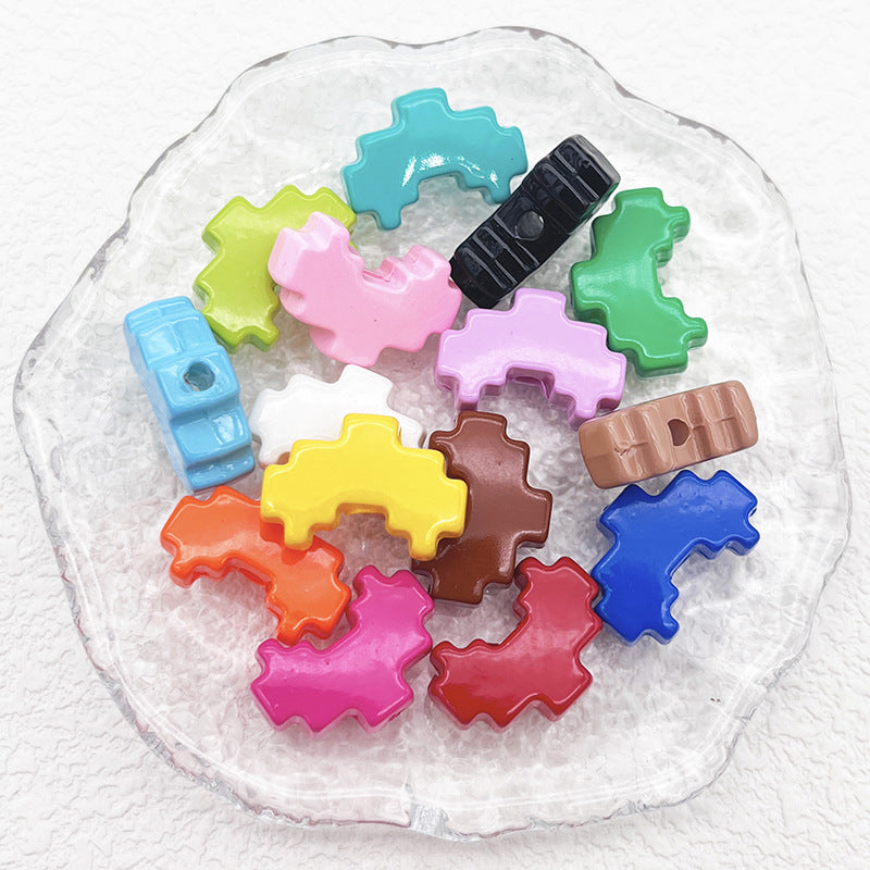 Wholesale Heart Shaped Hand Painted Beads Bottom Beads Diy Acrylic Beads